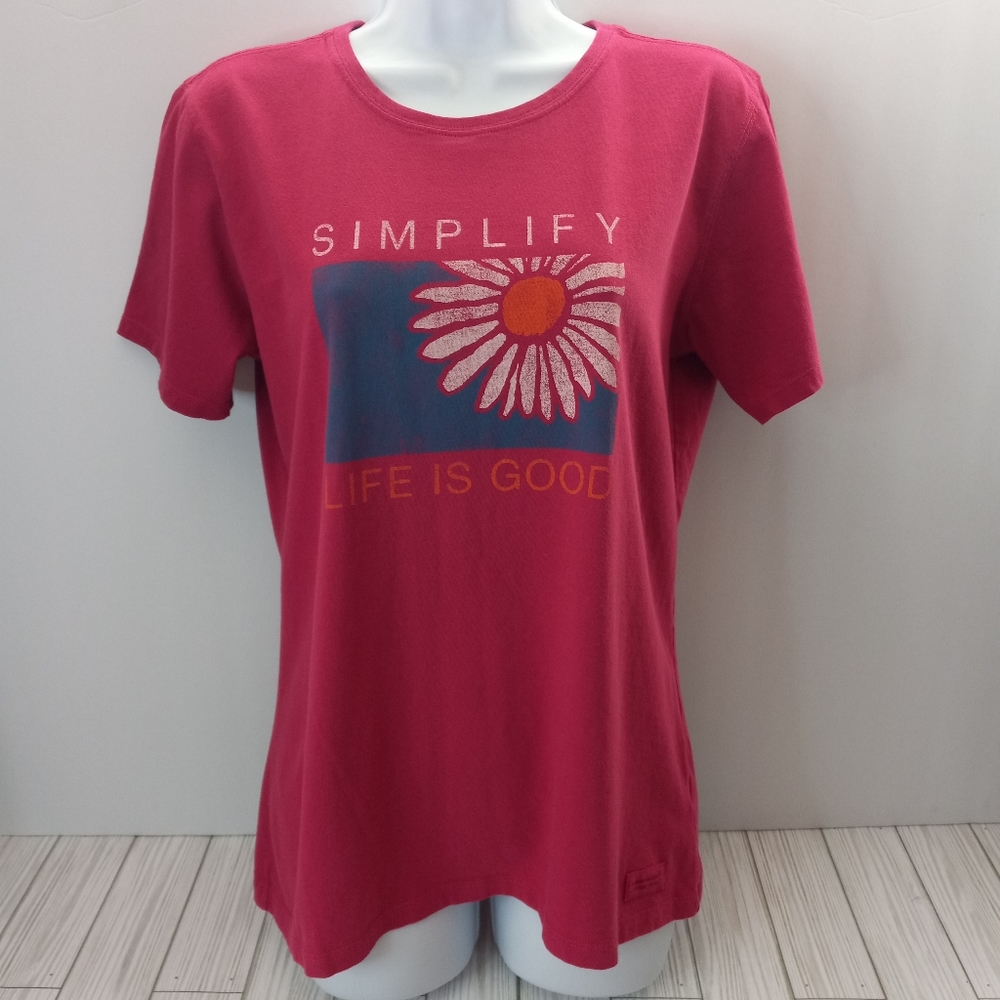 Life Is Good Classic Fit Simplify Daisy Flower Tee